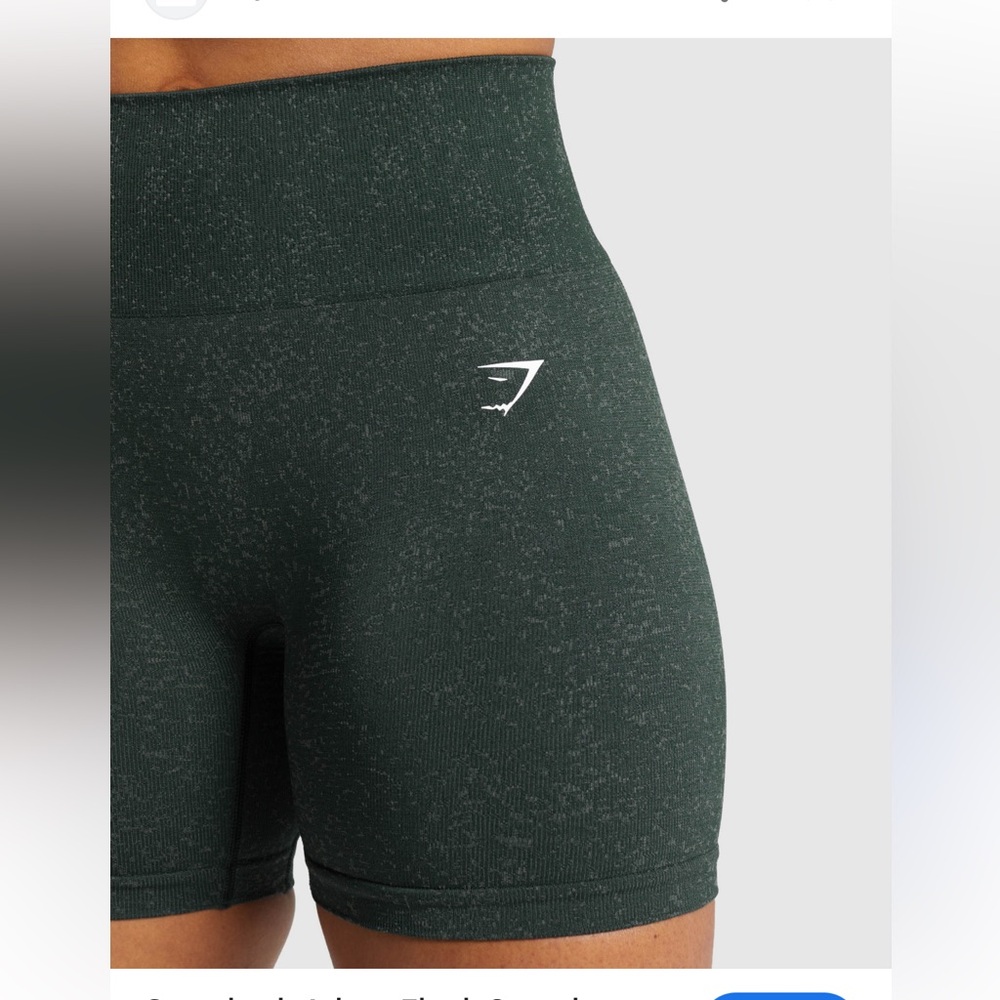 Gymshark Green High-Waisted Athletic Shorts